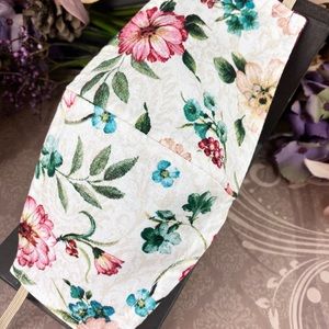 Handsewn Face Mask - Maroon Floral